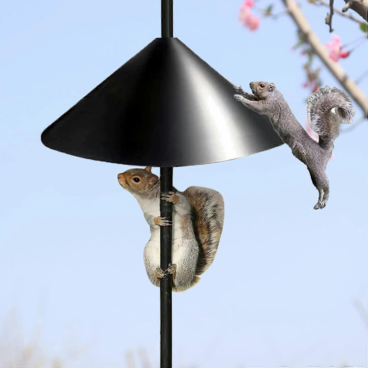 16 Inch Wrap Around Squirrel Baffle for Bird Feeder Pole Guard, Quick Install Shepherd Hook Protector