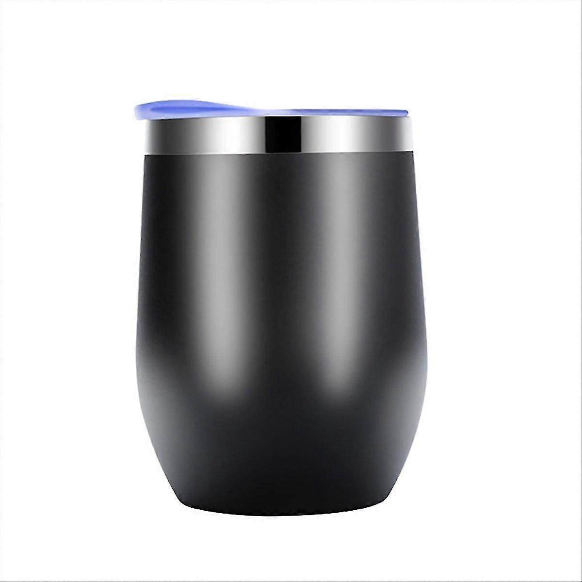 Eggshell Cup Double-layer Stainless Steel Insulated Cup Black