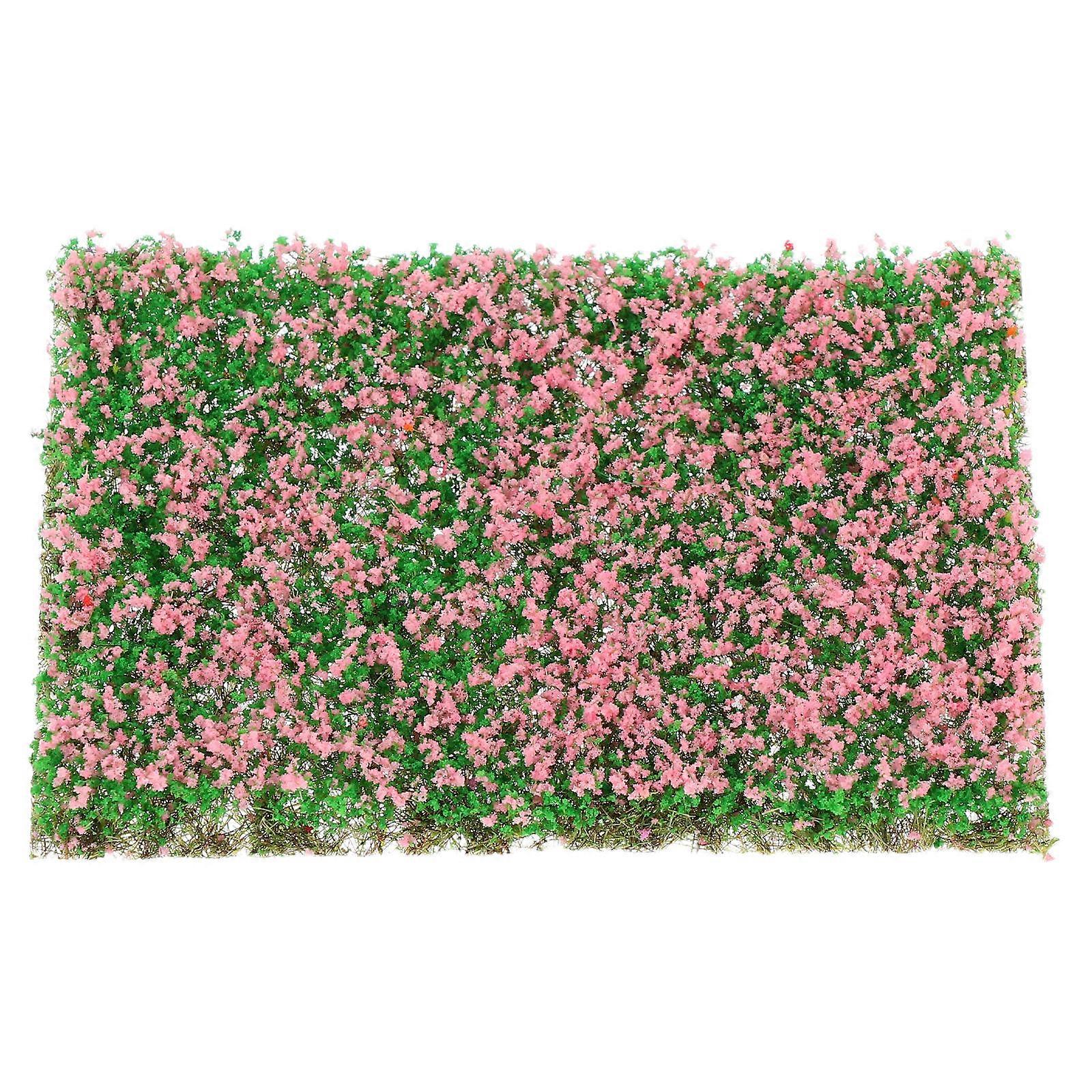 Pink Artificial Grass Clusters Simulation Flower Cluster for Railway Model