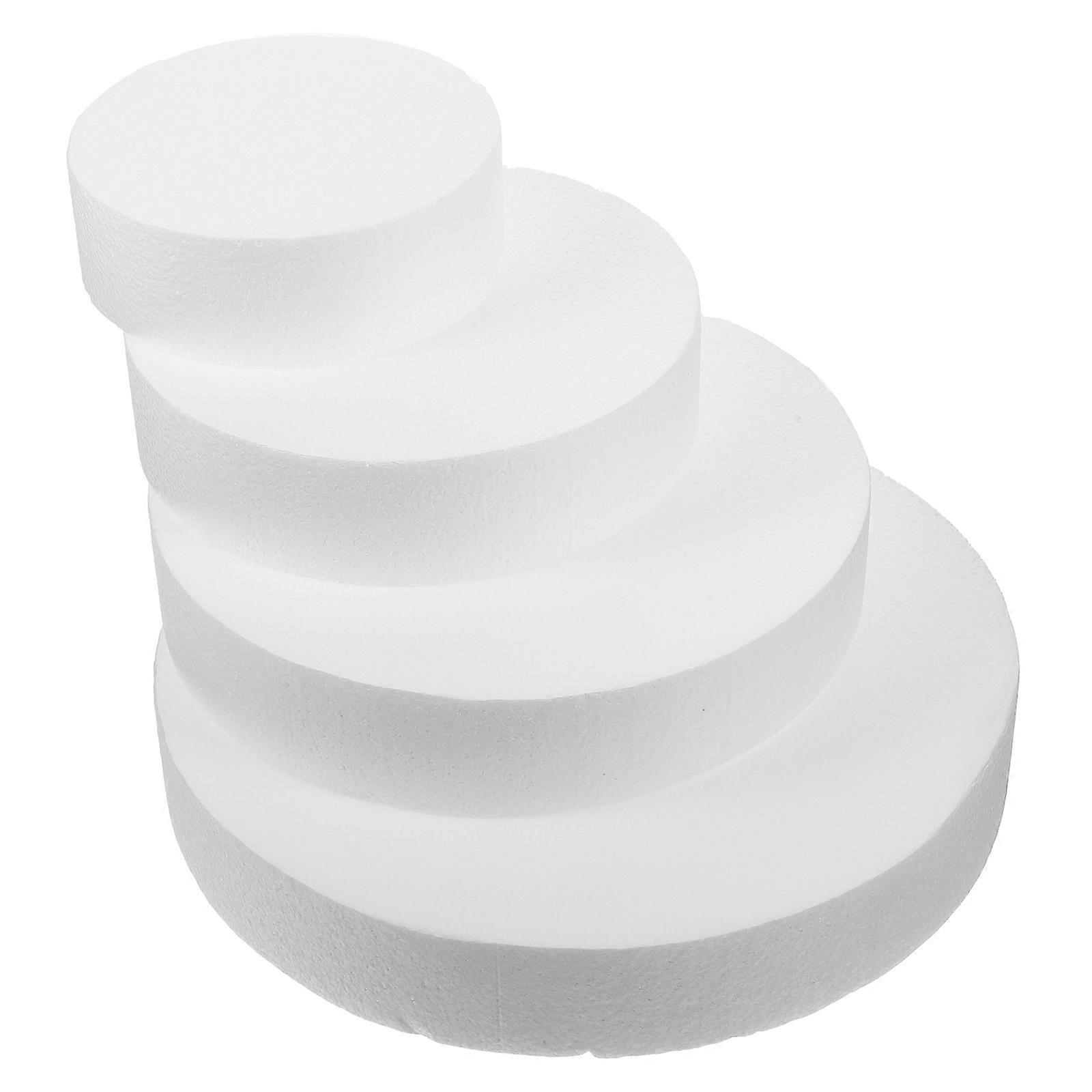 Egg Cake Model Foam Dummy for Cake Decorating 4Pcs White Multi-Layer Molds