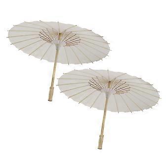 Trouwparaplu's van papier, handgemaakt in China en Japan, geoliede papieren parasol (2 stuks)