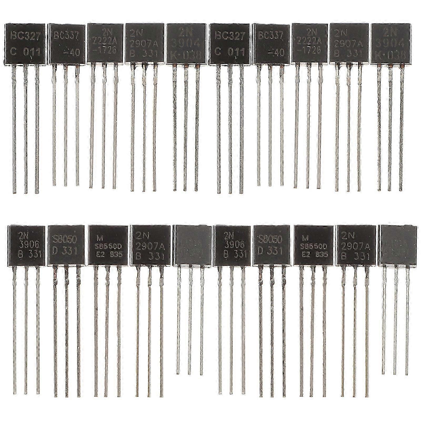 Transistors Triode Electronic Components Kit for Machinery Uses 200Pcs Assortment