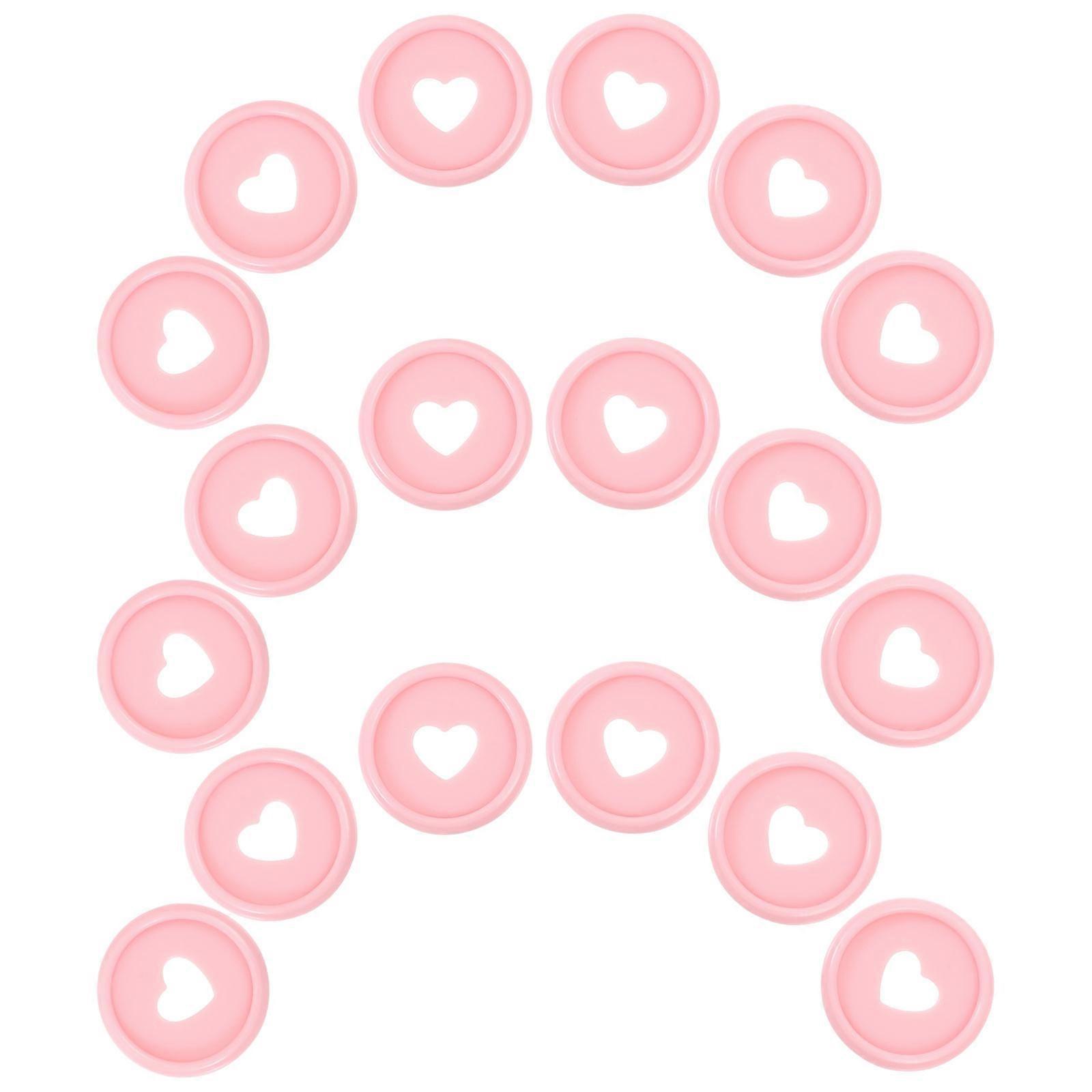 Planner Heart Binder Discs Plastic for Notebook 50Pcs Binding Buckles