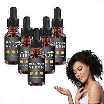 Allurium Hair Growth Serum for Black Women 5pc, Anti Hair Loss Treatment, Thicker Stronger Hair
