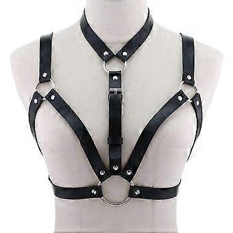 Decopunk Sexy Dessous Leder Harness Angel Wing Gothic Vitalität Harajuku Taille Gürtel Strumpfband Harness Punk Rave Strumpfband