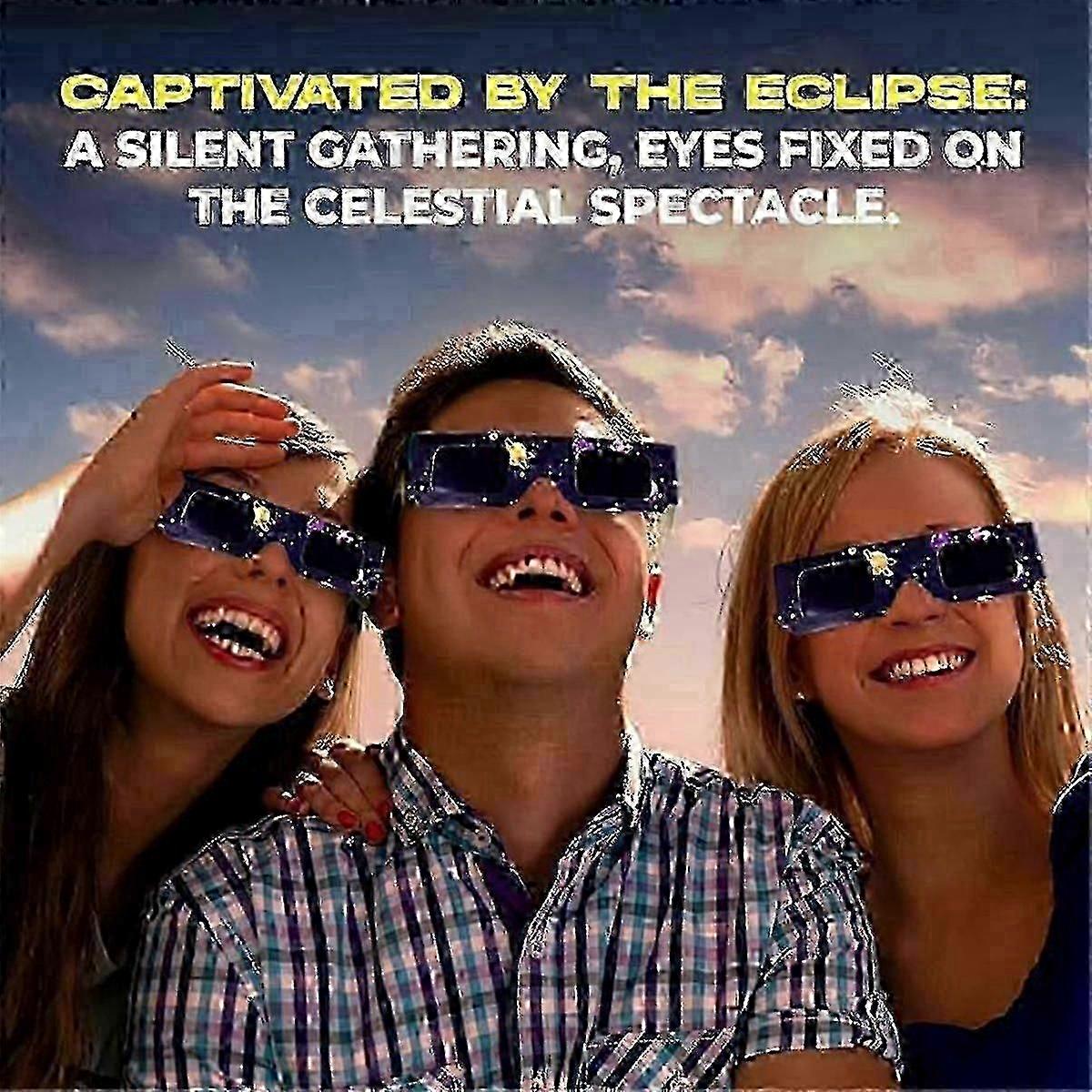 6 Pack Paper Solar Eclipse Glasses Eclipse Shade compatible with Direct Sun Viewing Safe Shades compatible with Direct Sun Viewing