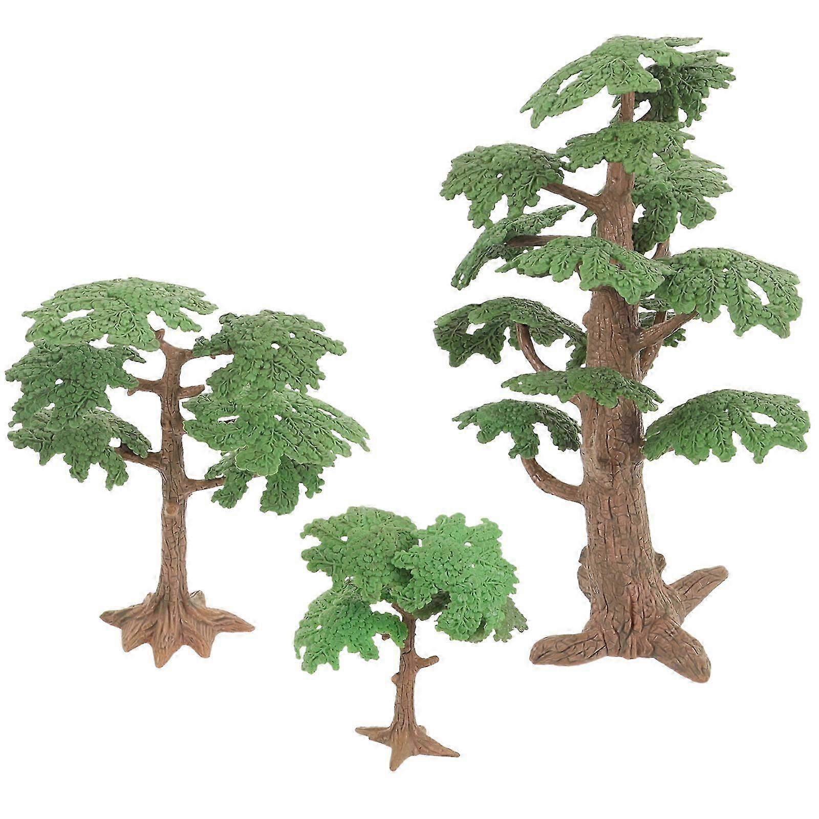 Miniature Tree Model Micro Scenery for Playing Use 3Pcs Pack