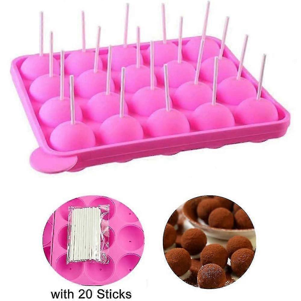 Silicone Cake Pop Baking Pan 20 Round Shapes