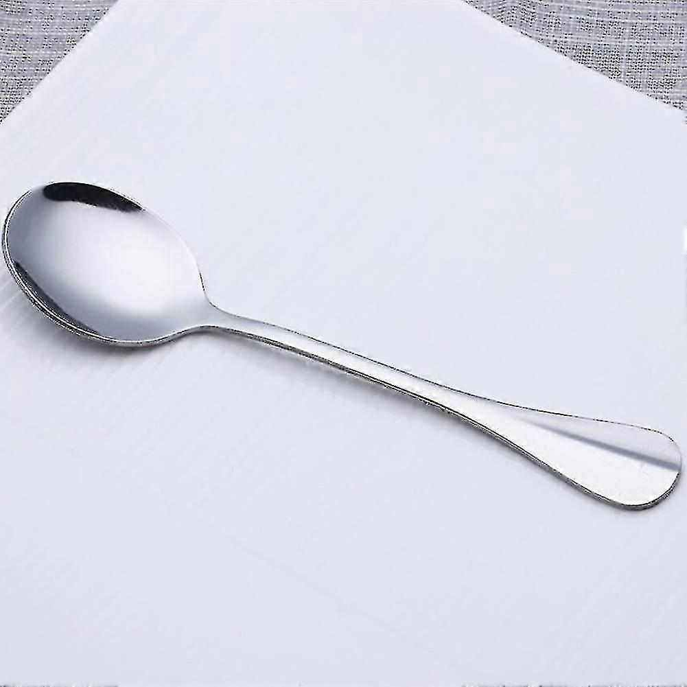 6pcs Round Long Handle Soup Coffee Spoons