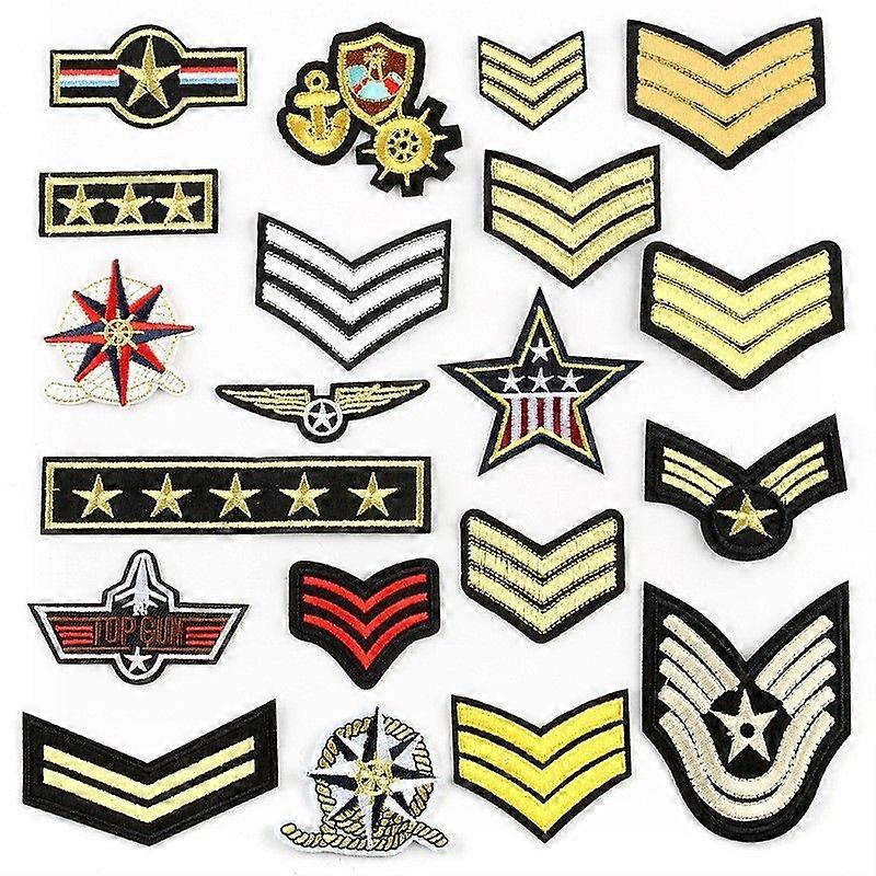 20er Pack Gestickter US Army Patch Sergeant Rang auf der Schulter