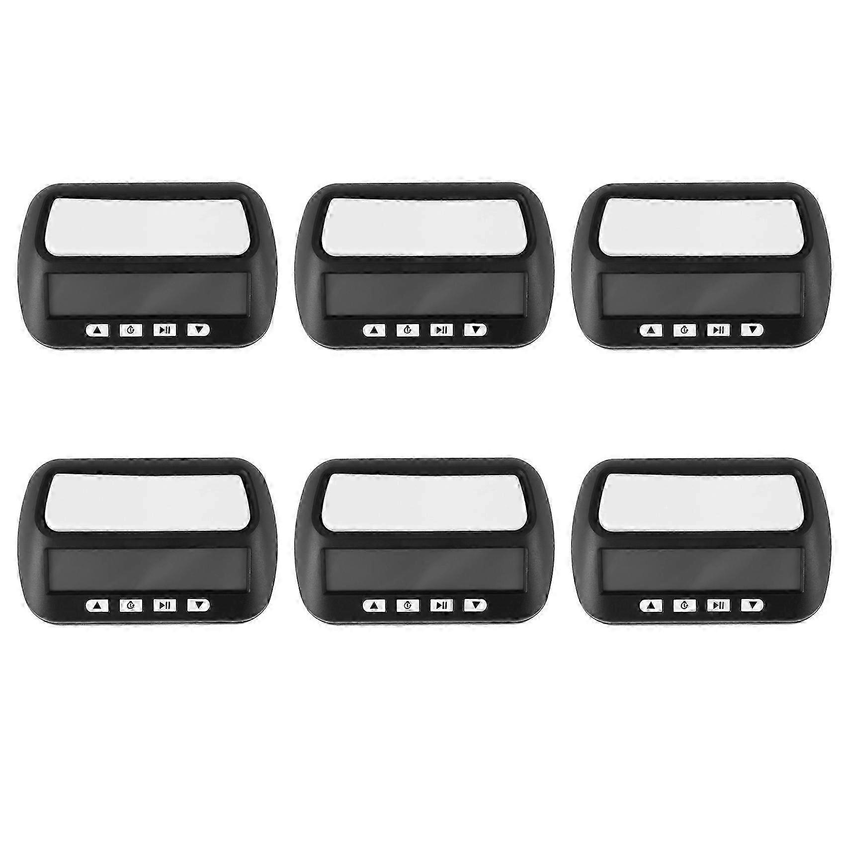 6X Chess Clock, Digital Chess Timer & Game Timer, 3-In-1 Multipurpose Portable Professional Clock Black