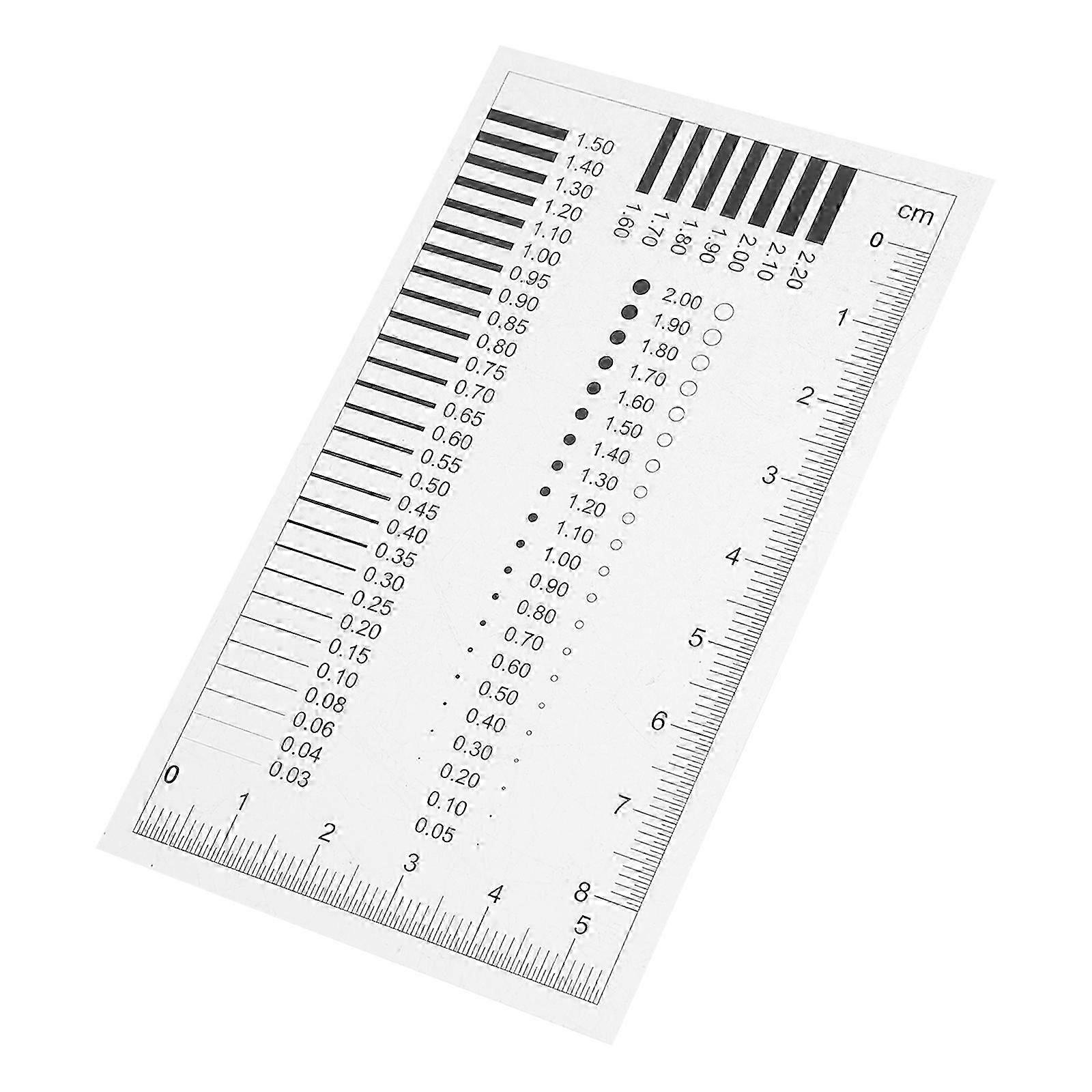 High Precision SEC Size Estimation Chart Transparency Flaw Detection Film Ruler compatible with Diameter Line Width Defects Measuring