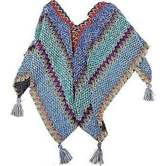 Boho Style Shawl for Women Knitted Wrap Shawl Tassels Casual Poncho Sweater for Fall Winter Girls Plus and Wrap