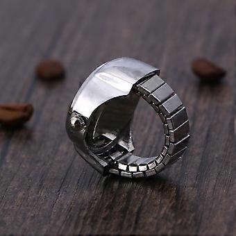 Orologio al quarzo con anello alla moda, rosso unisex, da indossare al dito