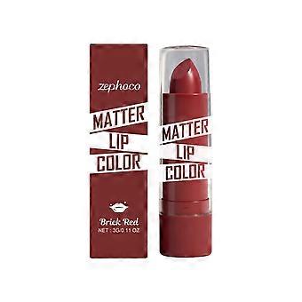 Zephoco Brick Red Moisturizing and Moisturizing Lipstick, Natural Color Rendering for Red Lips, Non stick to Cups, Daily Smooth Lipstick