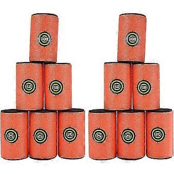 EVA espuma suave alvos de bala pode esponja reencher bala atirar dardo, 12 pcs
