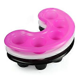 2X Plastic Manicure Bowl Set with Dual Bowl Convenience and Non‑Slip Base for Gel Removal and Nail Art