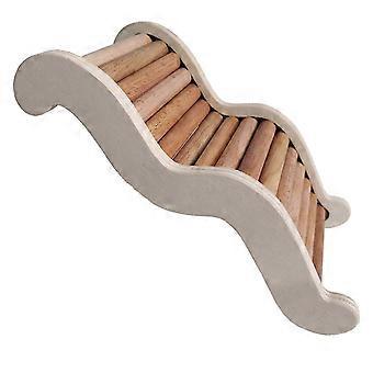 Wooden Pet Rabbit Hamster Climbing Bridge Ladder Bird Nest House Chew Resistant Toy Accessory