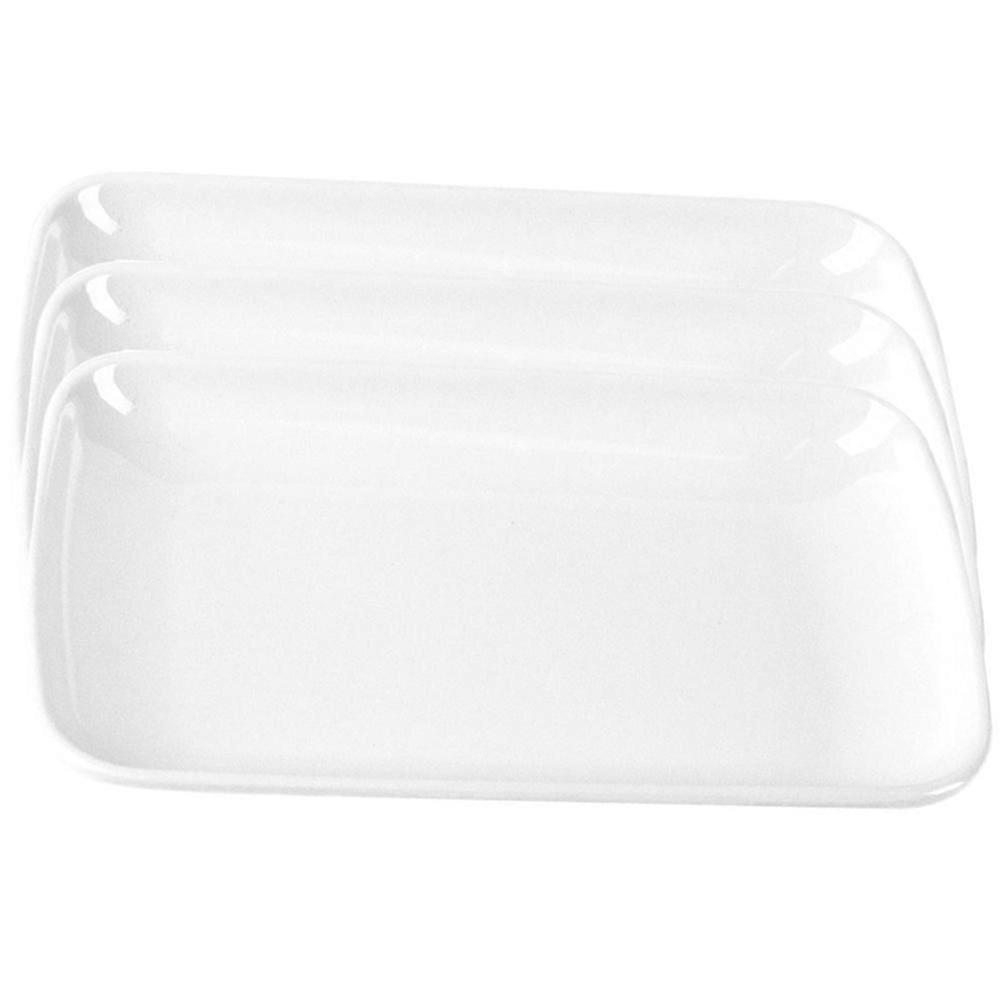 Rectangular Food Plate Breakfast Plate for Multiuse Serving 3Pcs Set