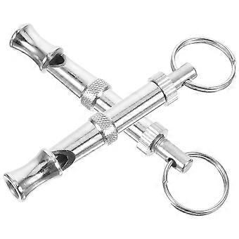 2pcs Metal Dog Whistle Ultrasonic Sound Whistle Pet Accessories Big Dog Puppy Pet Accessories for Dog Training