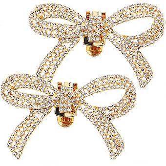 1 Par Removível Sapato Fivelas Decorativas Sapato Clips Encantos Sapato de Casamento Arco Sapato Fivelas
