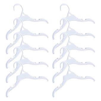 10Pieces Pet Clothes Hangers Plastic Dog Clothing Rack Hanger For Pet Clothing Outfit Displaying Organizing for Home Use -Y