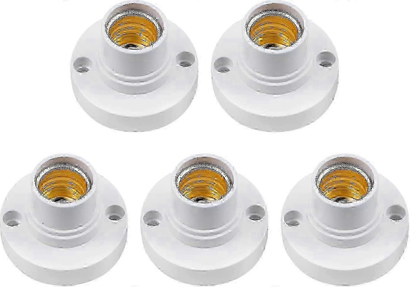 5-Pack E14 Lamp Holder Plastic Ceiling Light Bulb Socket with Edison Screw Base