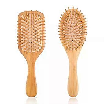Escova de cabelo de bambu em pacote com 6 a 18 unidades, ideal para damas de honra, festas de aniversário e muito mais. Possui cerdas de bambu com pontas arredondadas, é uma escova desembaraçadora e leve.