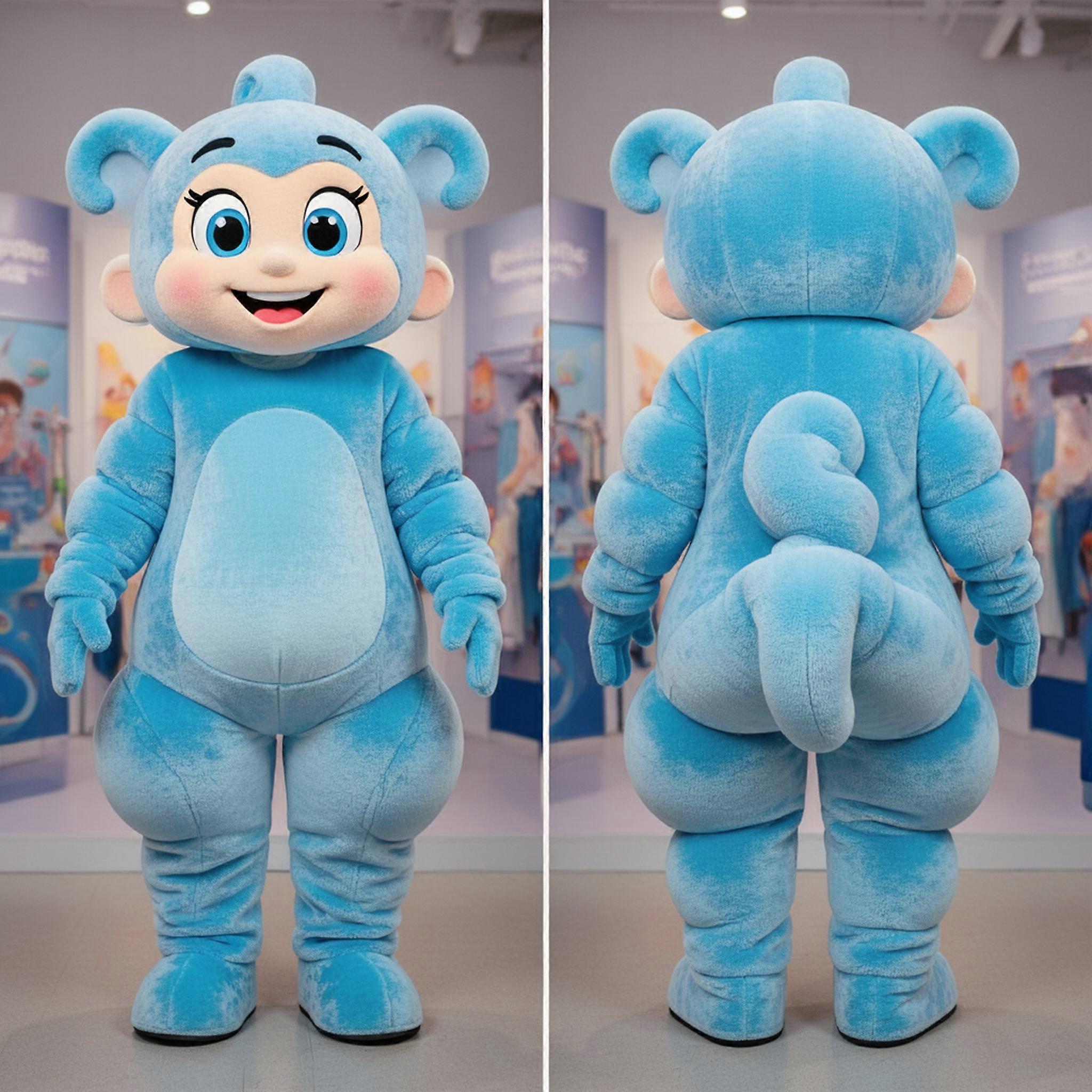 MASTICOT Sky Blue Bending Contortionist Mascot