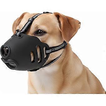Soft Breathable Dog Muzzle, Adjustable Basket Style Mesh Muzzle Prevents Chewing and Biting for Grooming, Training and Daily Walks, Allows Panting