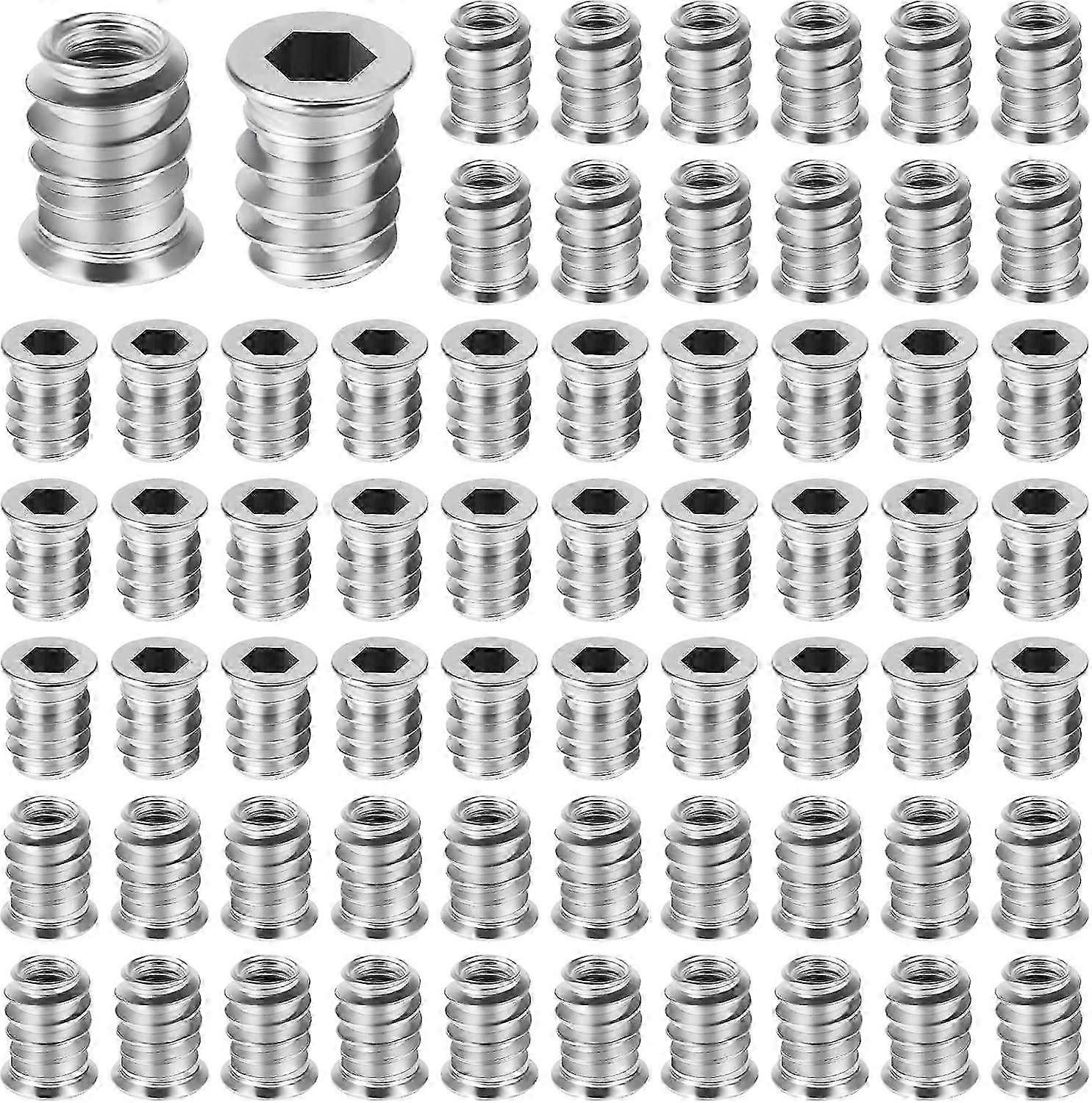 80 Pcs M6 Hex Nuts, M6 Threaded Nuts, M6 Screw Sockets, M6 Hex Socket, Screw Nut, M6 * 15