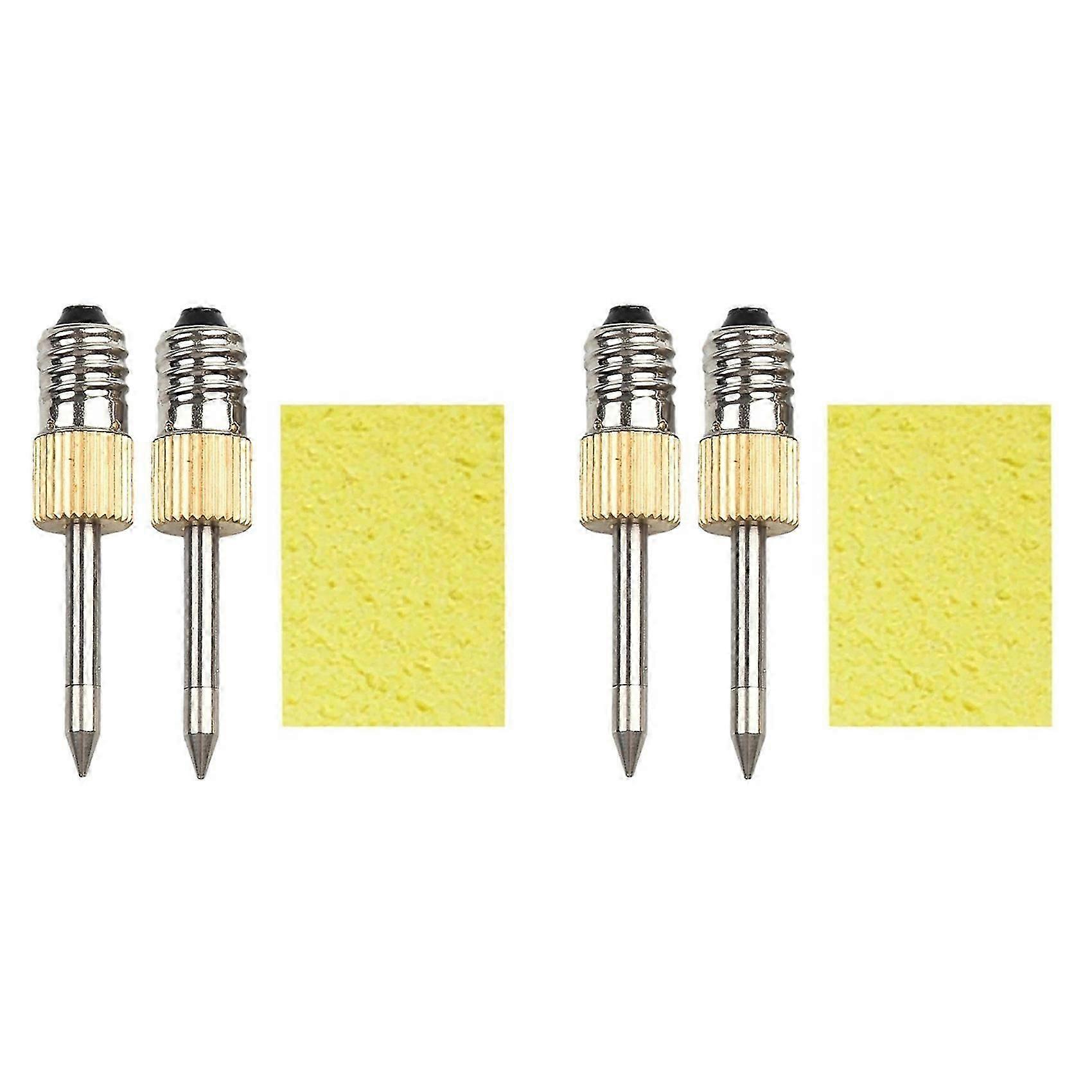 4 Pcs Soldering Iron Tip with Sponge E10 Interface Welding Tips USB Soldering Tip Soldering Tools Set B Type