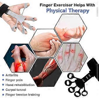 Ejercitador de dedos, entrenador de manos ajustable de silicona para mejorar la función de los dedos y el movimiento Entrenador de fuerza Entrenador de fuerza de musculación con agarre de mano