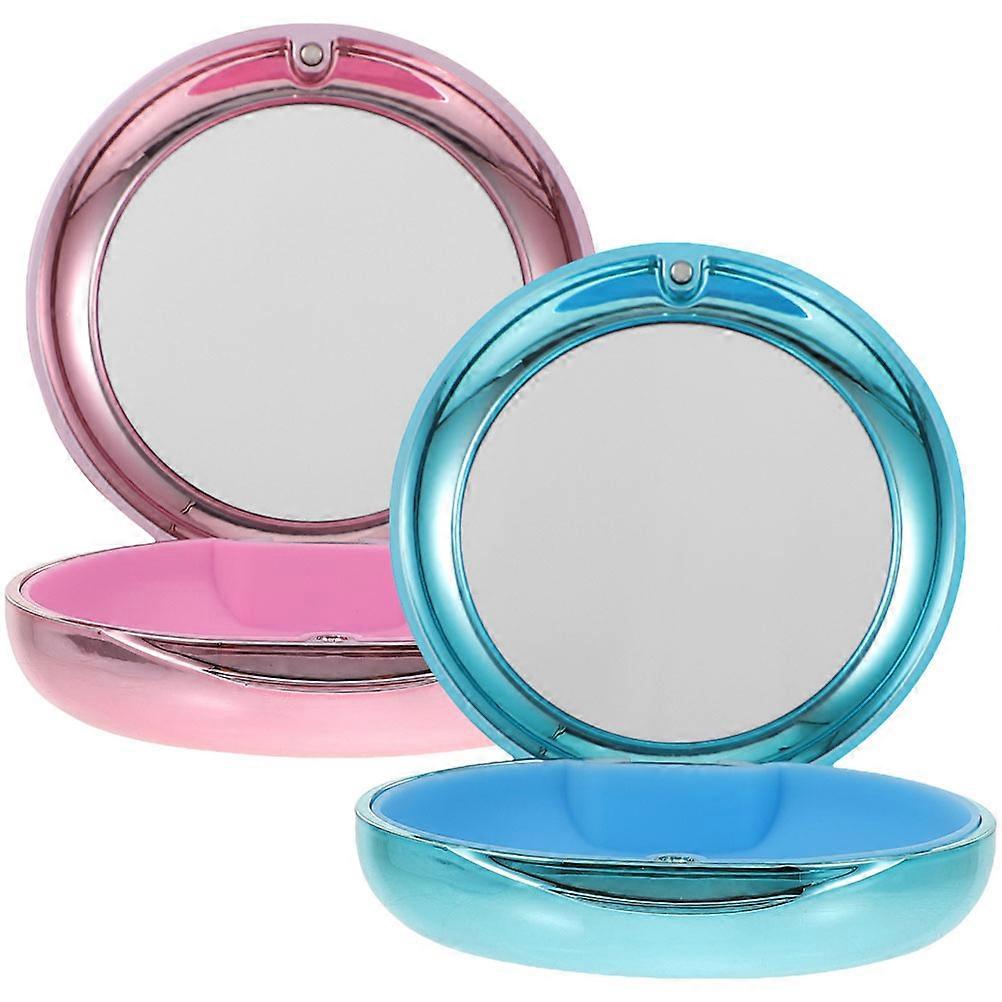 Retainer Cases with Mirror for Storage Use 4Pcs Portable Denture Boxes