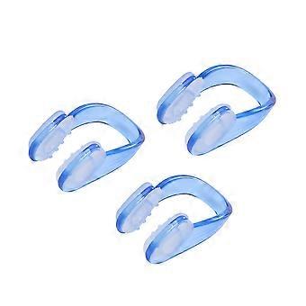 Swimming Nose Clip Silicone Nose Protector for Swimming Use 3Pcs Blue