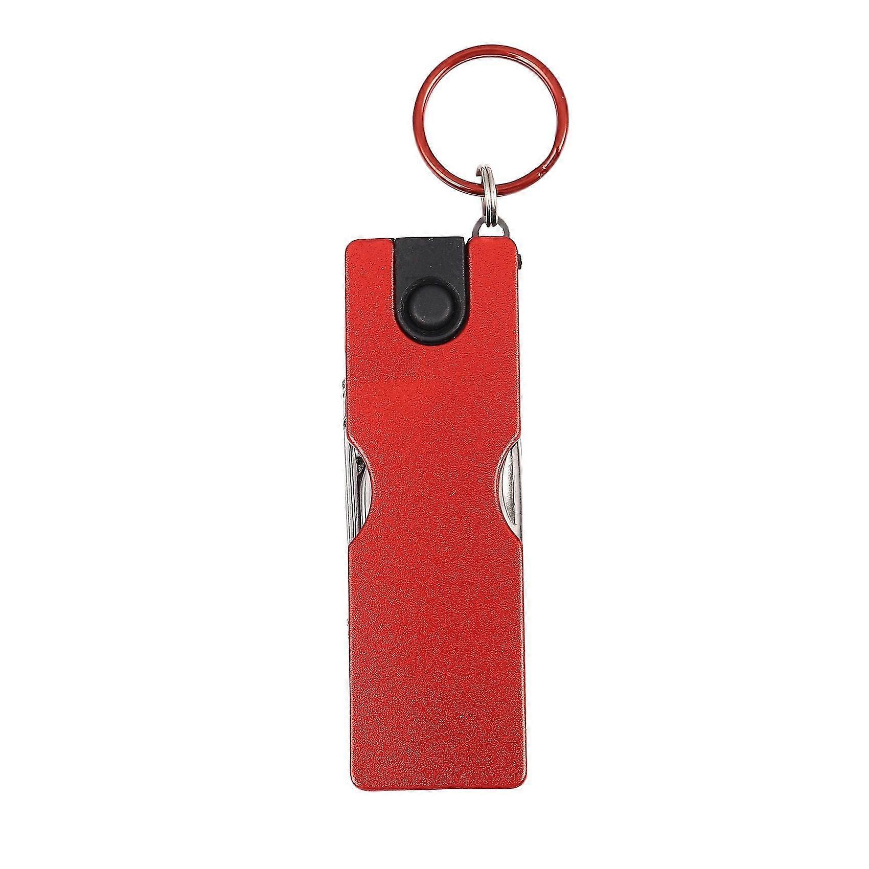 Multifunction Keychain Stainless Steel Nail Clipper Led Light Tool