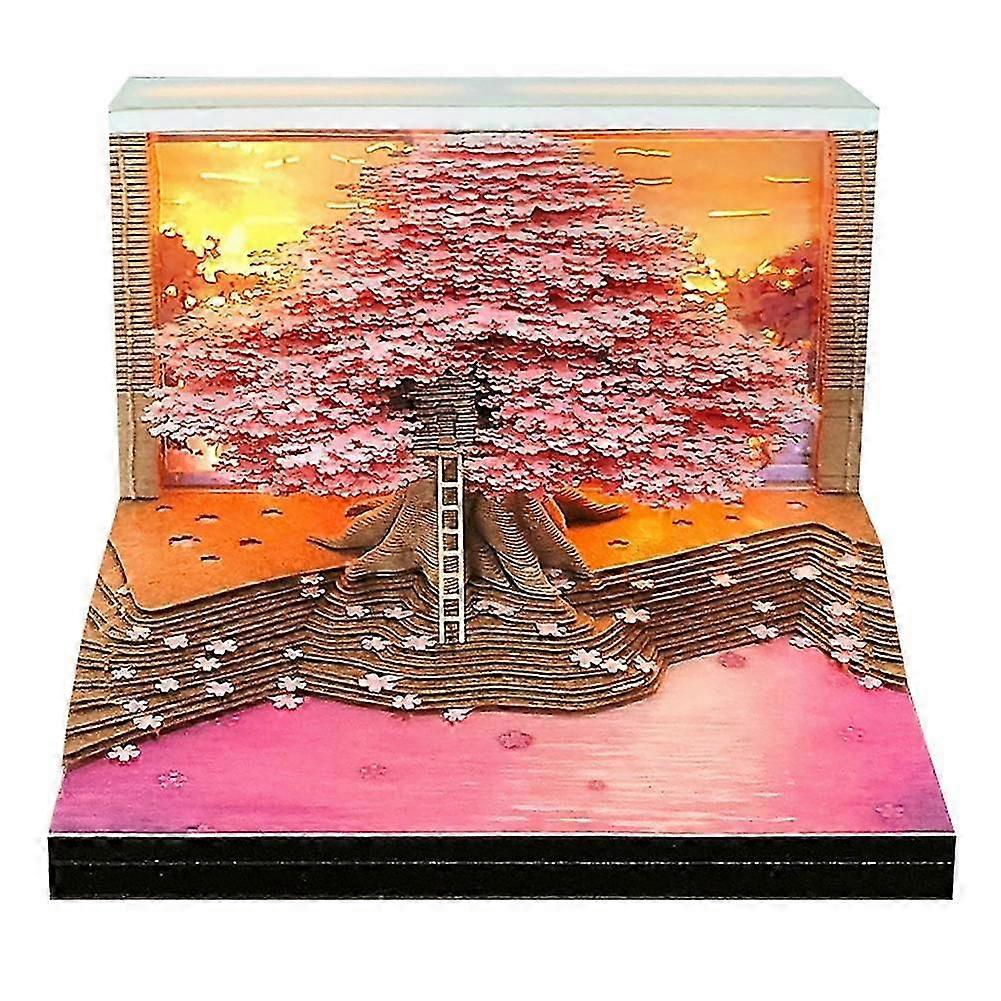 3D Cherry Blossom Calendar Memo Pad