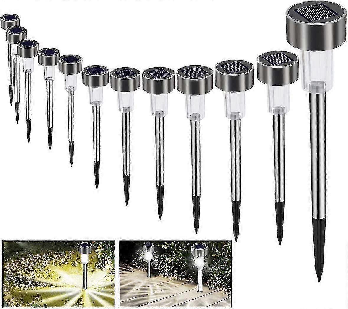 12pcs Solar Garden Lights IP65