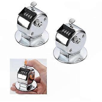 Manual People & Pieces Counting, 4-Digit Digital Hand Counter with Mounting Base