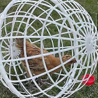 Verrijdbare, ronde veiligheidskooi voor pluimvee en huisdieren, geschikt voor gebruik op de boerderij, 20 cm.