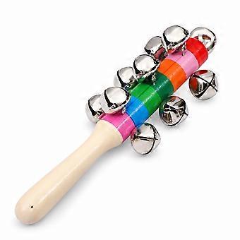 Colorful Rainbow Handheld Bell Stick - musical toy for kids and adults, perfect for KTV parties 
