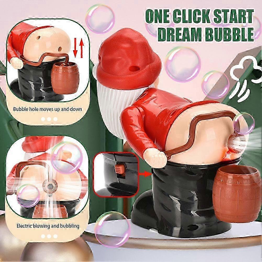 Festive Light-Up Santa Bubble Machine