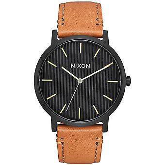 Nixon the porter watch for Unisex Analog Japanese Quartz with Cowskin Bracelet A10582664