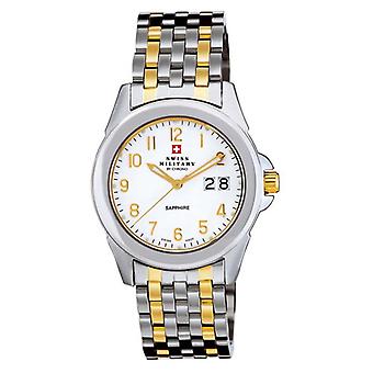 Swiss Military Quartz Analog Man Watch with 20000BI-4M Stainless Steel Bracelet