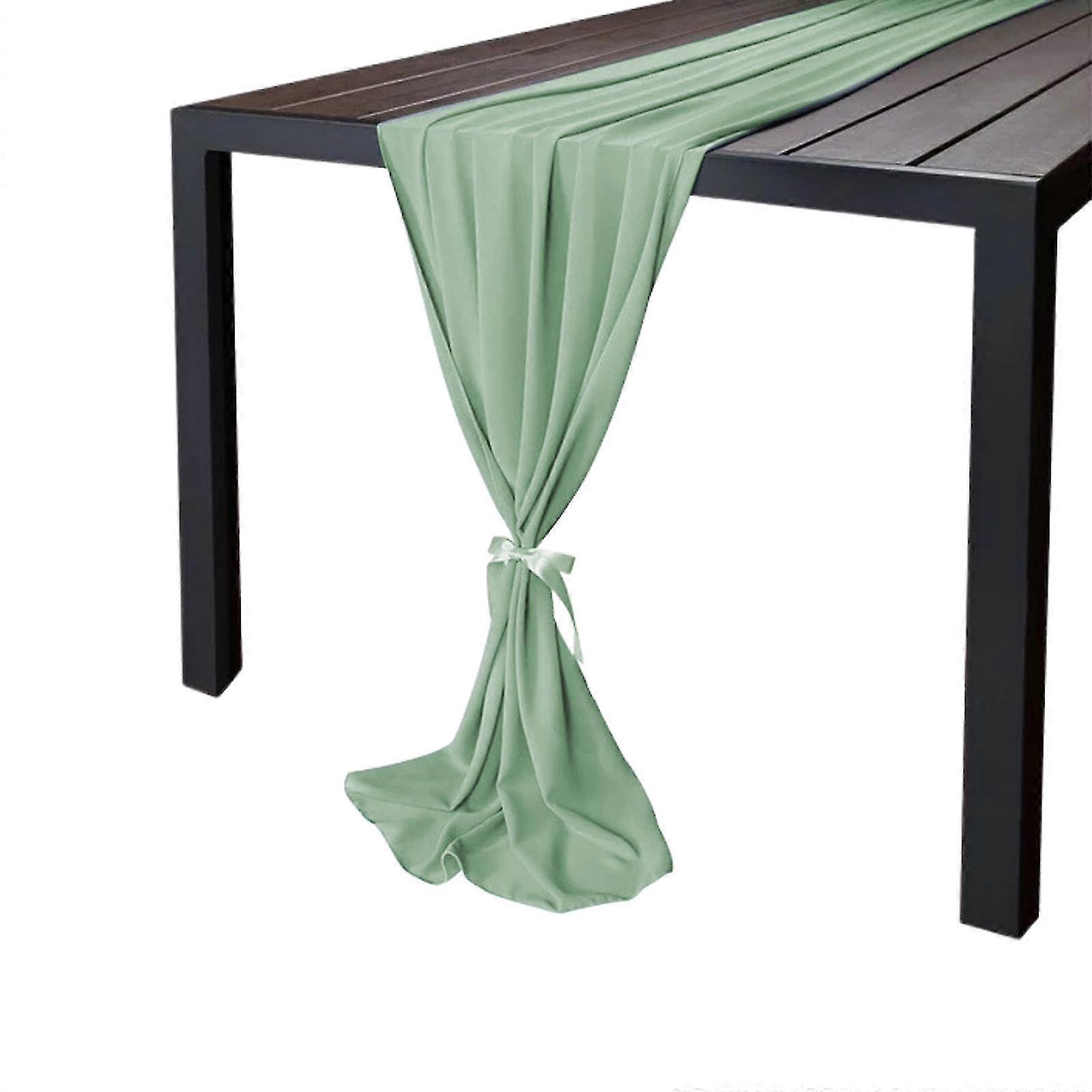 Romantic Sheer Chiffon Table Runner Long
