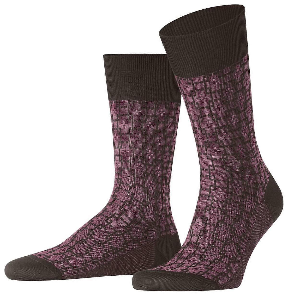 Falke Artwork Tie Socks - Dark Brown