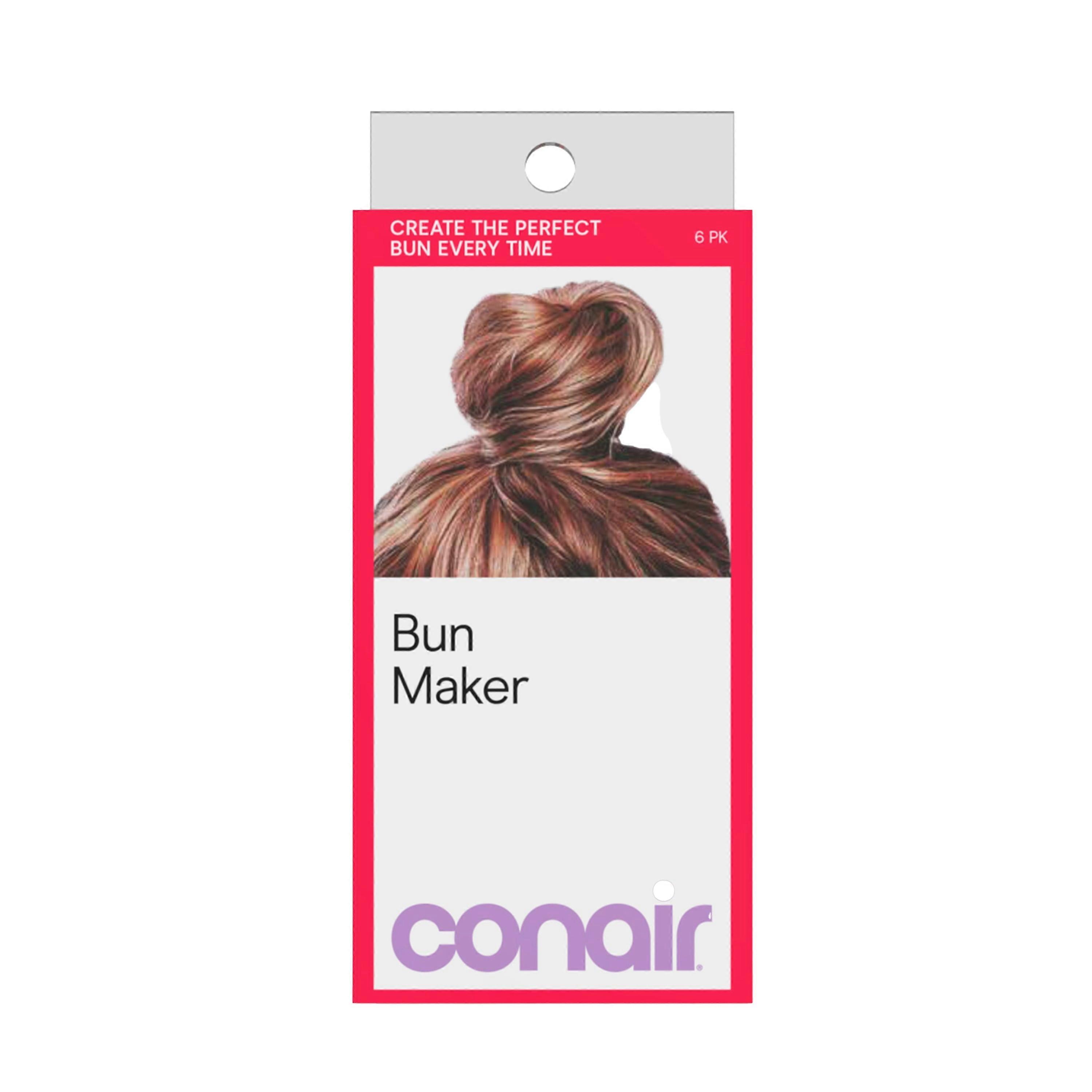 Conair Bun Maker Kit with Bobby Pins Brown 6 pk