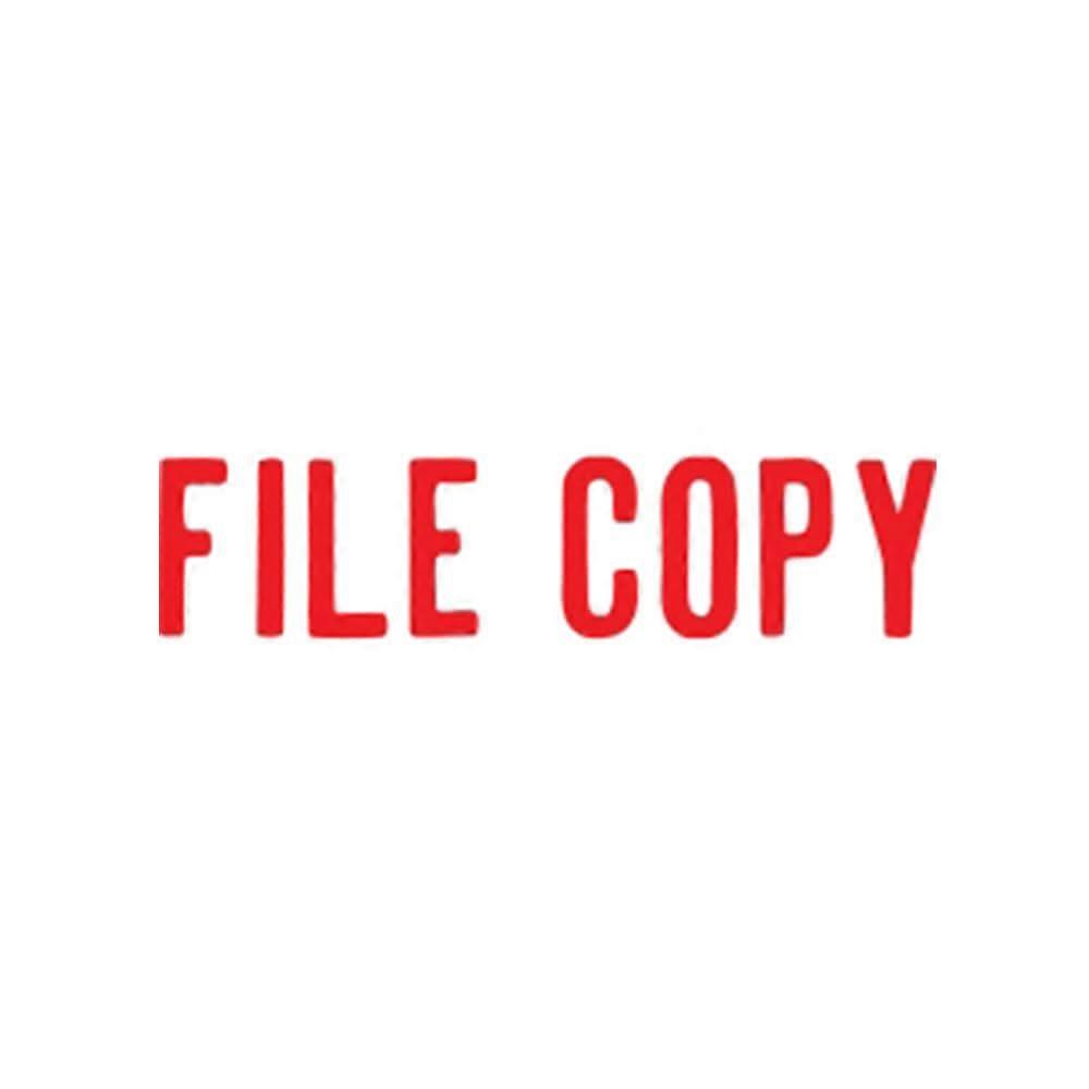 FILE COPY RED X Stamper Self Inking Message Stamp Ergonomic Handle Material