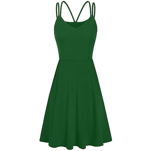 2022 Hot Spring And Summer Fashion Models Plus Size Women's New Solid Color Pleated Dress