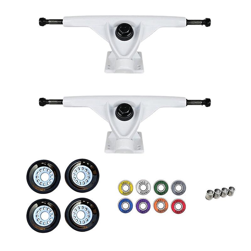 Trucks de skate de 7 polegadas com 4 peças 70x45mm Pu Skate Wheels Bridge e rolamentos Abec-9 para skate